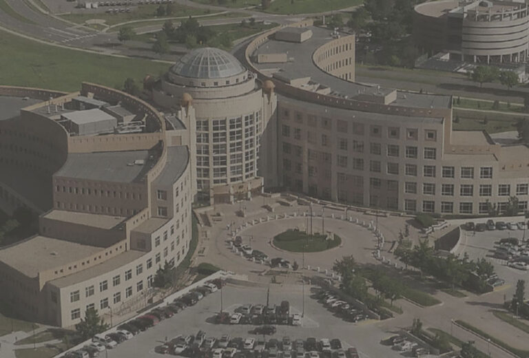 Aerial view of JeffCo courthouse