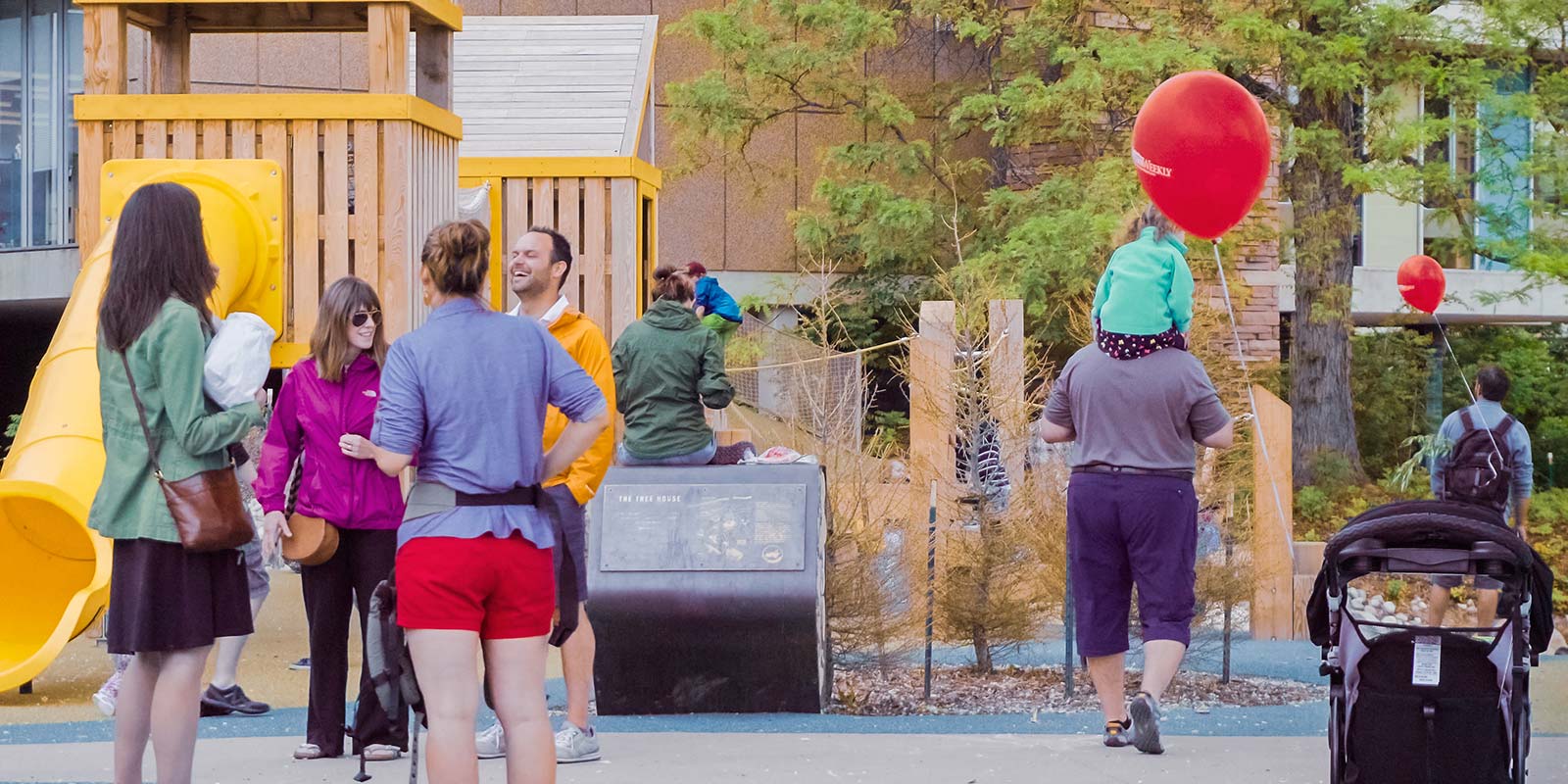 people at a children's playground